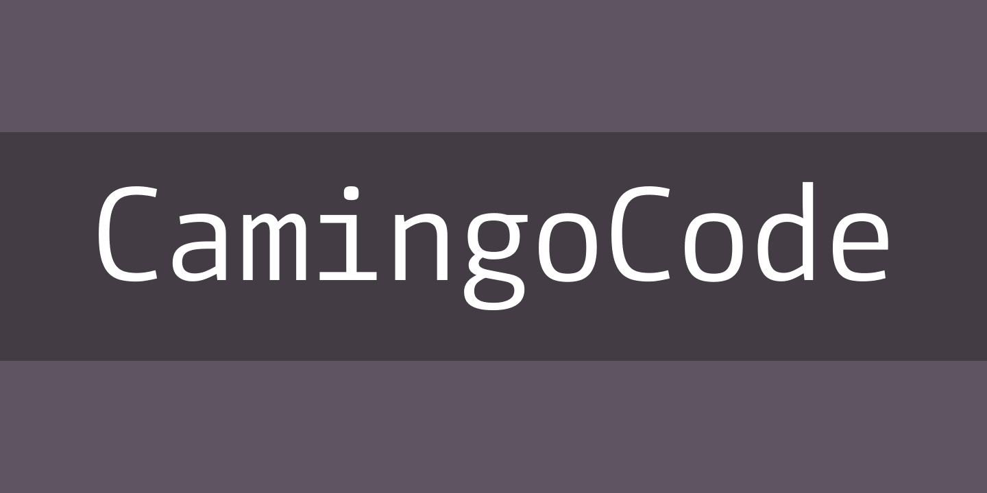 Пример шрифта CamingoCode Regular
